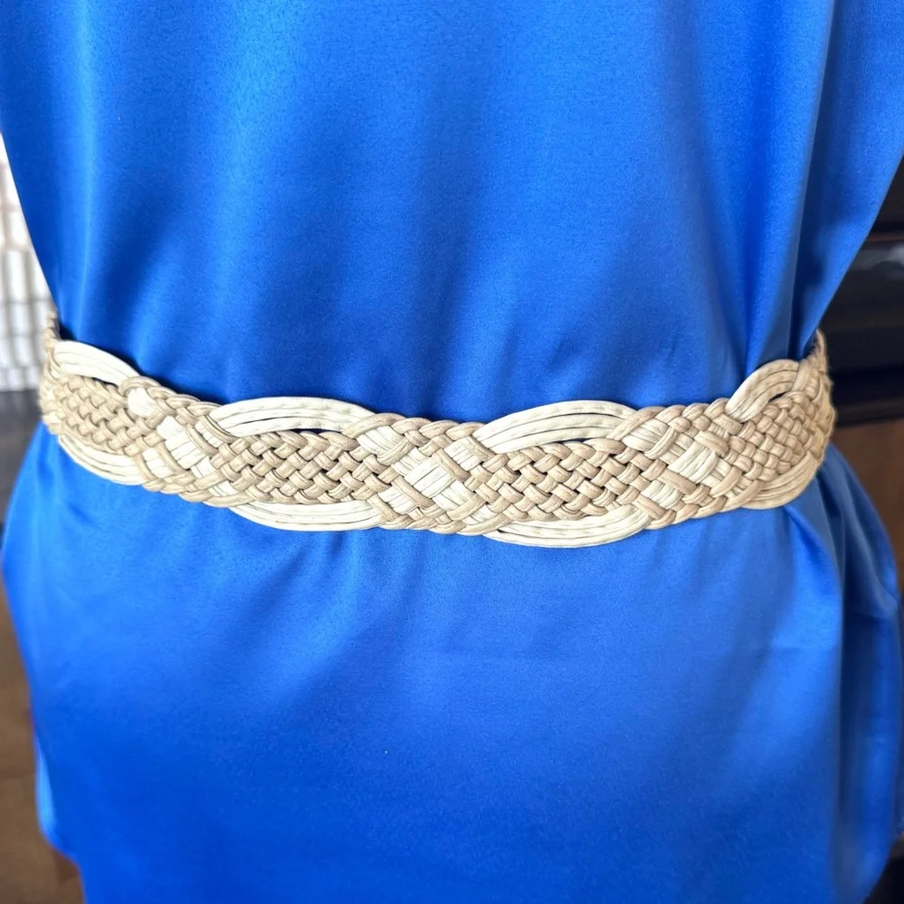 Vintage Braided Tan Belt